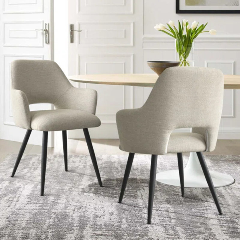 Fauteuils rembourrés l 23 po Matsuichi, Beige