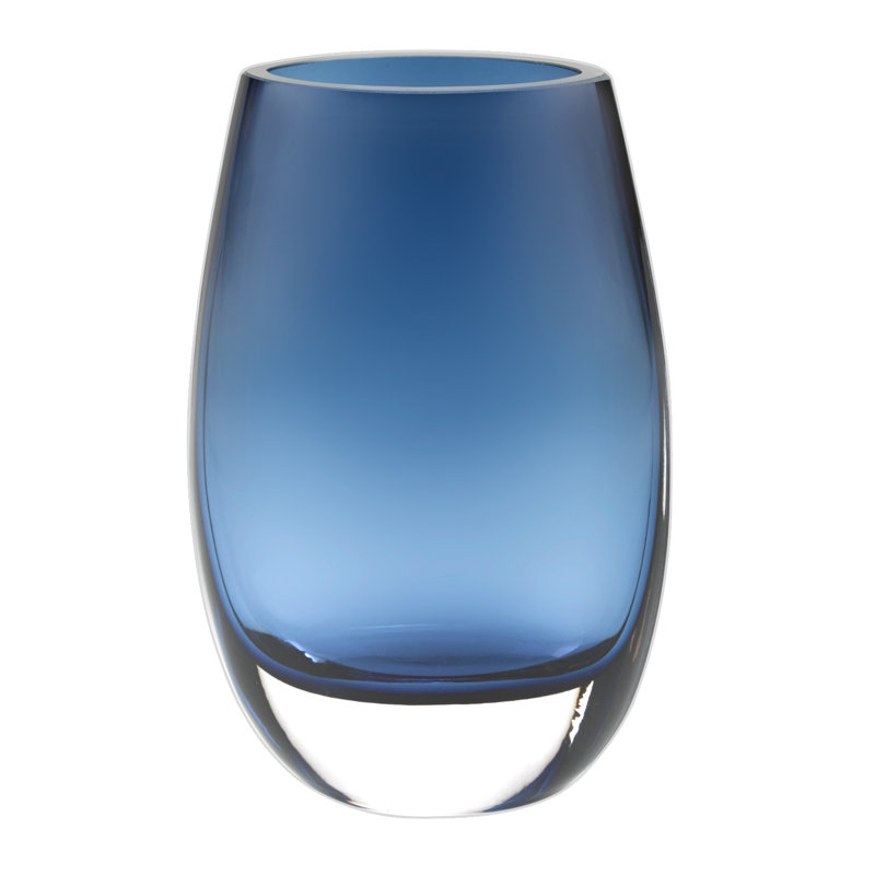 Vase de table en verre cristal 8 "Francky, Bleu minuit