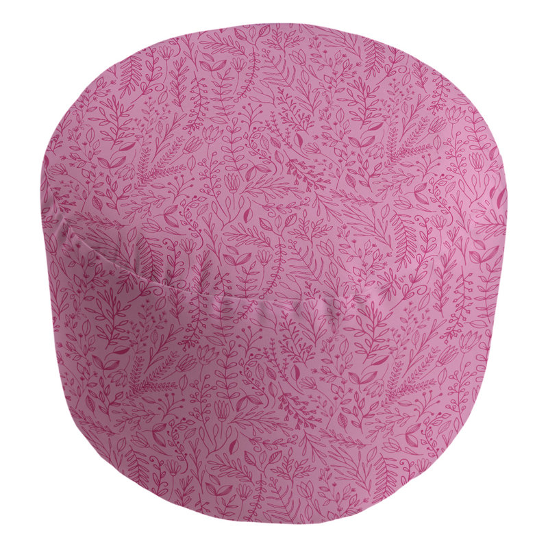 repose-pieds floral ditsy Avicia, Rose / rose foncé