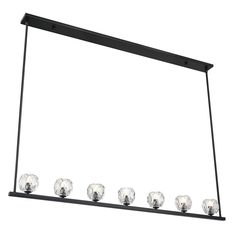 Lustre noir mat 7 lumières Rashana