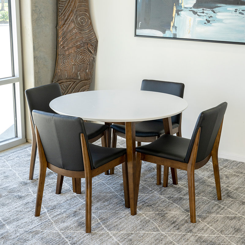 4 - Person Solid Wood Solid Wood Top Four Leg Dining Set