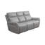 Breathing Leather 3-Piece Reclining Living Room Set, Light Grey-100965155