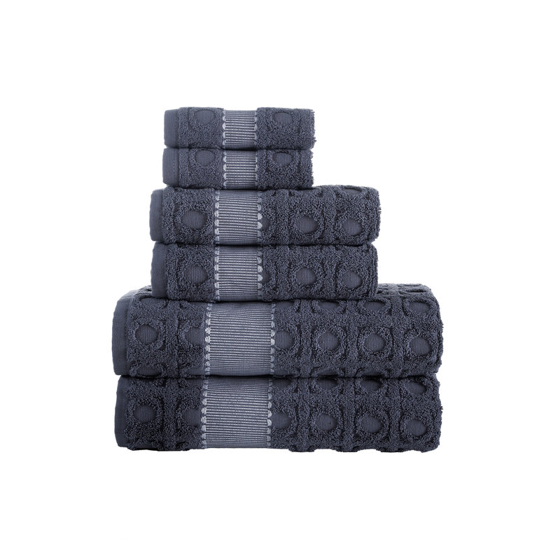 Ensemble de serviettes 6 pièces Brooks Brothers, Anthracite