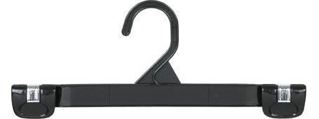 Plastic Hangers With Clips for Skirt/Pants, Black