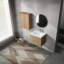 24 Inch Wall-Mounted Bathroom Vanity With Sink And Side Cabinet, Soft Close Doors For Ample Storage