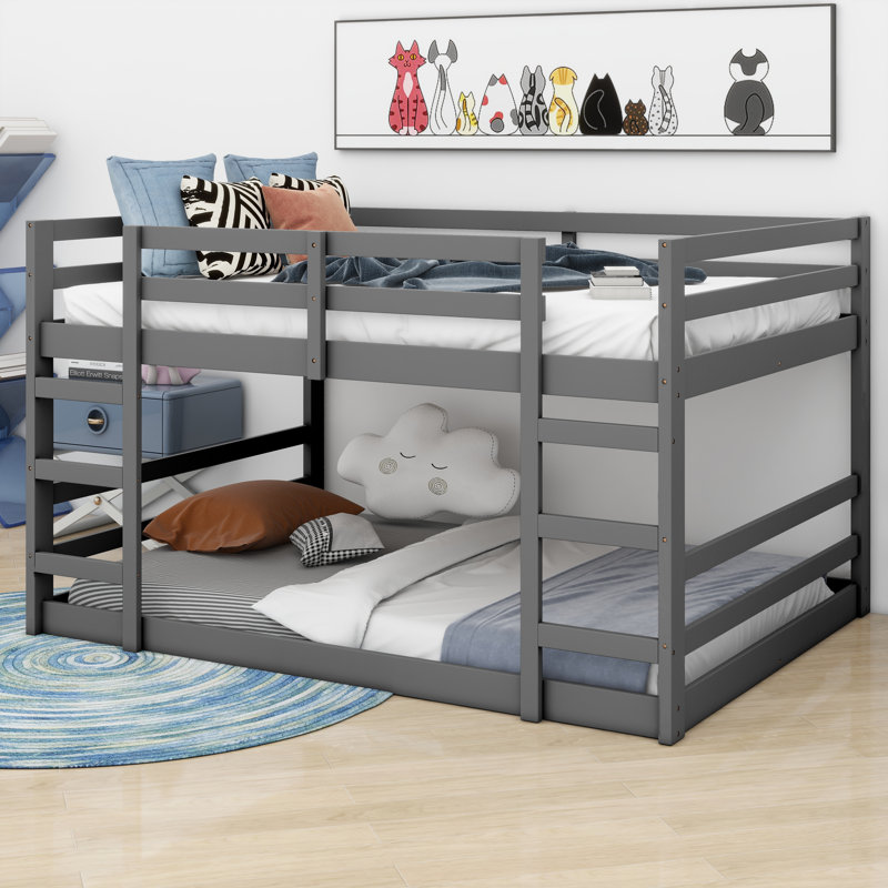 Joanette Kids Full Over Full Bunk Bed, Gray