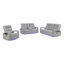 Causeuse inclinable électrique gris Isolé-133411883