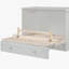 Lit escamotable double avec grands tiroirs, blanc-1850791611-1850791610