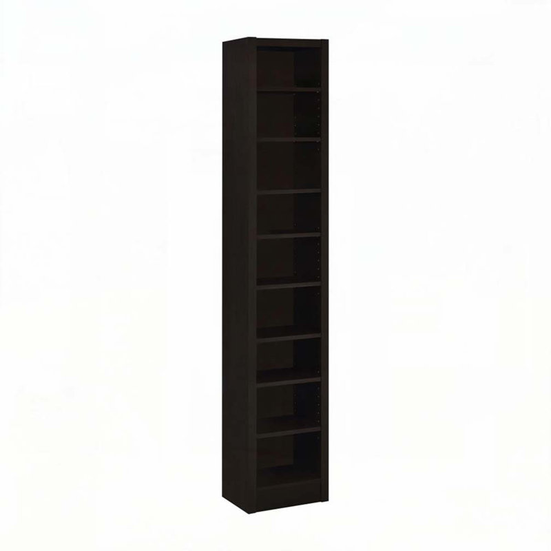 Rectangular 8-shelf Bookcase With 2 Fixed Shelves