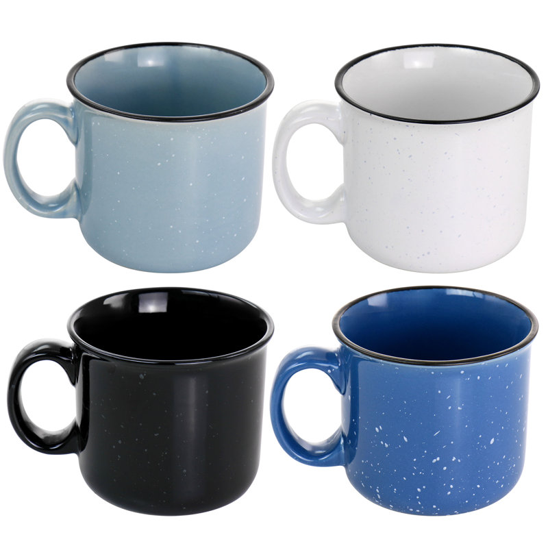 Mr. Colebrook Speckled Ceramic 18oz Mug Set in Assorted Colors
