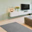 Ensemble de tapis de couleur unie touffetés à la machine en polyester gris clair-2100157560