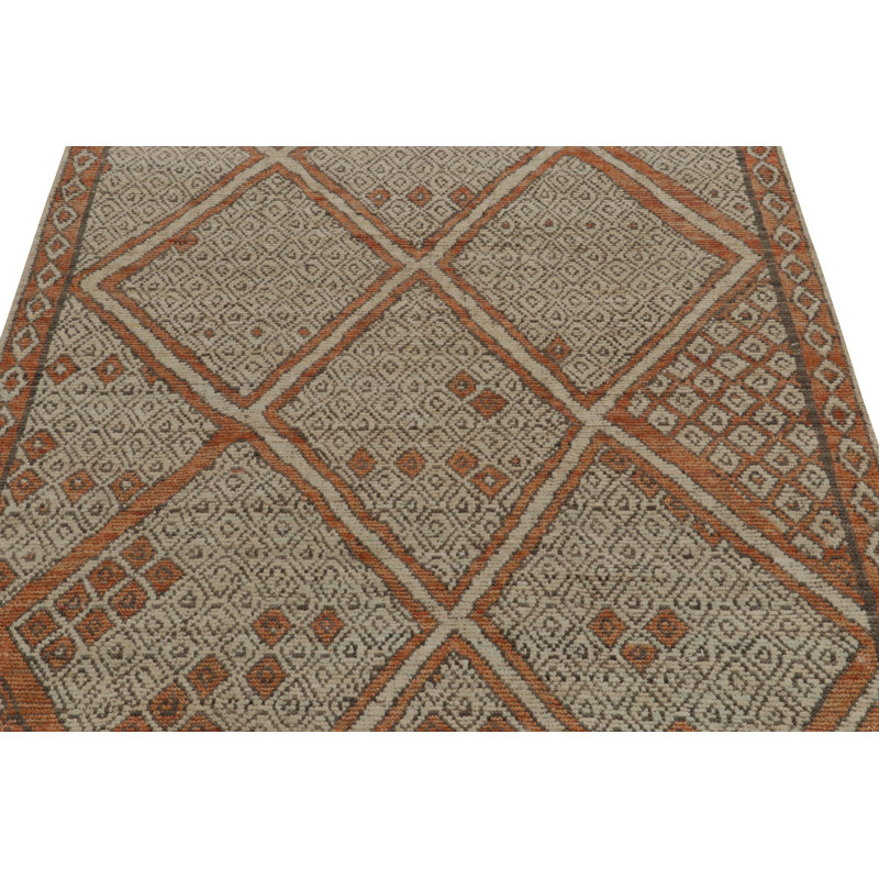 Moroccan Hand Knotted Wool Area Rug, Rectangle 9' x 12'