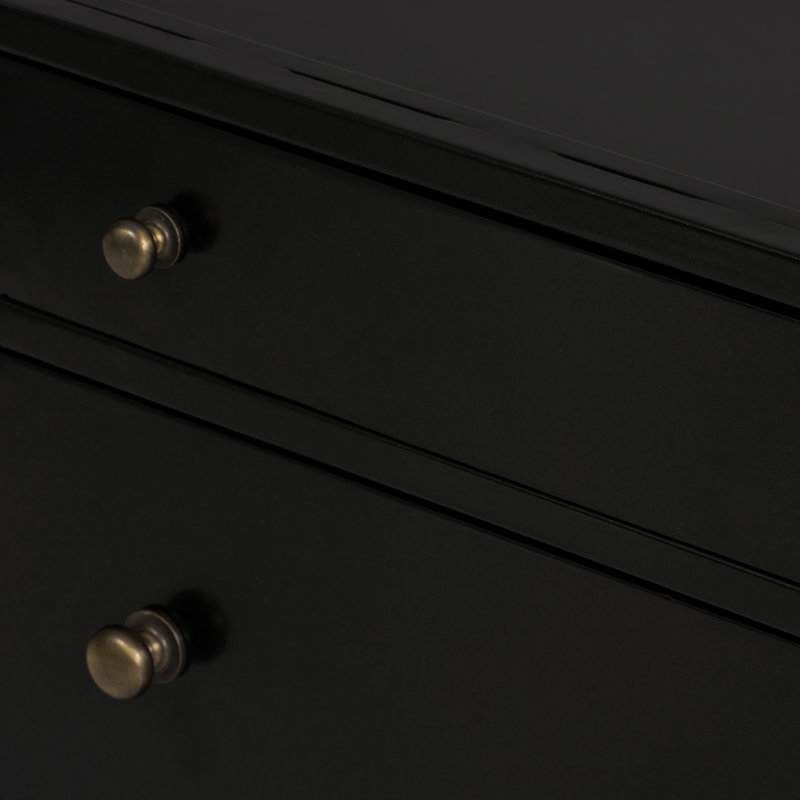 Belmont 3 - Drawer Nightstand in Black