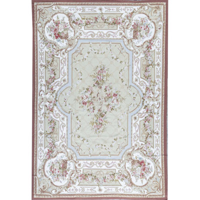 Hand-Knotted Wool BEIGE / BROWN Area Rug