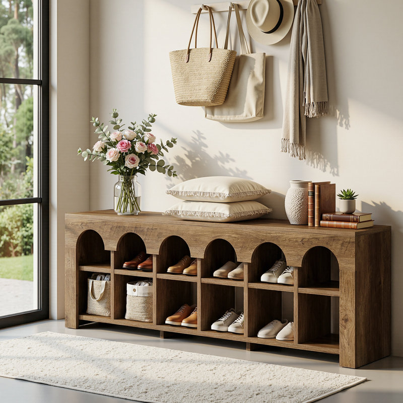 Banc de rangement Rustic Arch