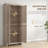 72"H Freestanding 4-Door Kitchen Pantry