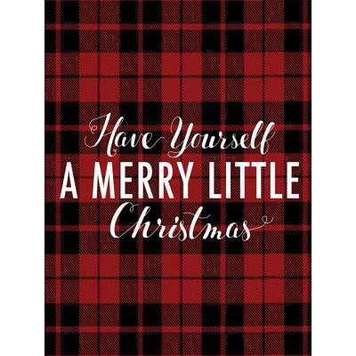 «Merry Little Christmas Plaid», impression sur toile tendue