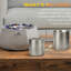 Foyer de table en béton, foyer à alcool portable 9 po avec couvercle pour l'intérieur et l'extérieur, 0,1 gallons maximum, 215 pieds carrés, brûle avec alcool liquide et alcool solide, gris clair