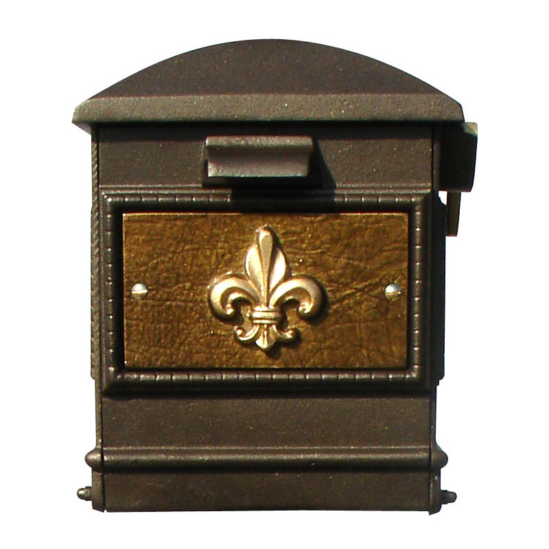 Boîte aux lettres montée sur poteau Lewiston, Bronze, Oui