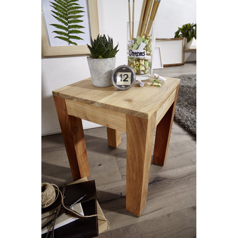 Lewistown Solid Wood End Table, Acacia