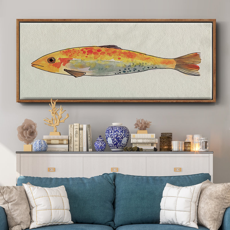 Fanciful Fish II- Framed Canvas