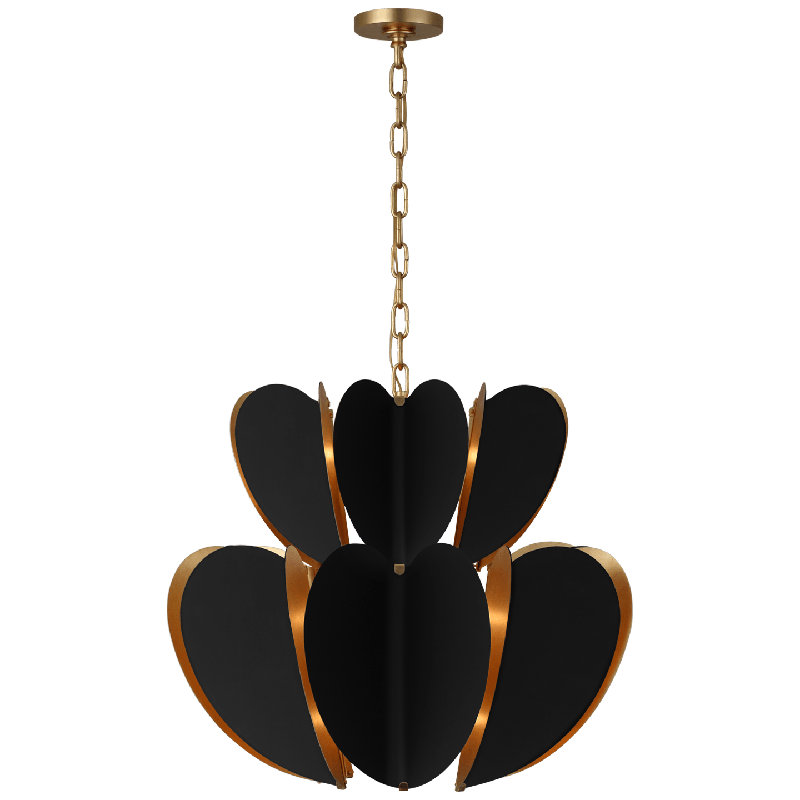 kate spade new york Danes Two Tier Chandelier, Gild, Matte Black/Gold