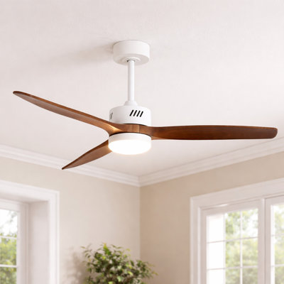 AuraVista 52" Modern 3-Blade Ceiling Fan with Light Kit & Remote Control – Downrod Mount for Stylish Airflow