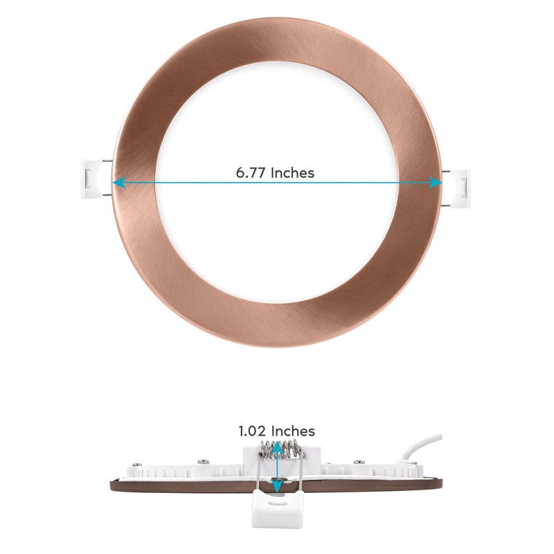 6'' Selectable Color Temperature Dimmable Air-Tight IC Rated LED Canless Recessed Lighting Kit