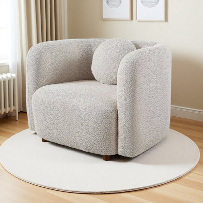 Fauteuil d'appoint carré, fauteuil rembourré en nuage Boucle, fauteuil de style japonais, canapé 1 place