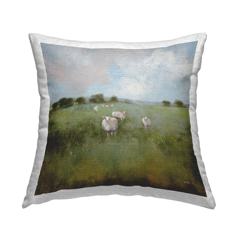 Coussin d'extérieur Quiet Pasture with Sheep