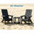 Outdoor All-Weather Foldable Adirondack Chair, Fade Resistant & Easy to Clean for Patio, Garden and Fire Pit Use-1947197962