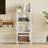 4 Tier Narrow Corner Bookshelf, Wooden Display and Storage-717112786