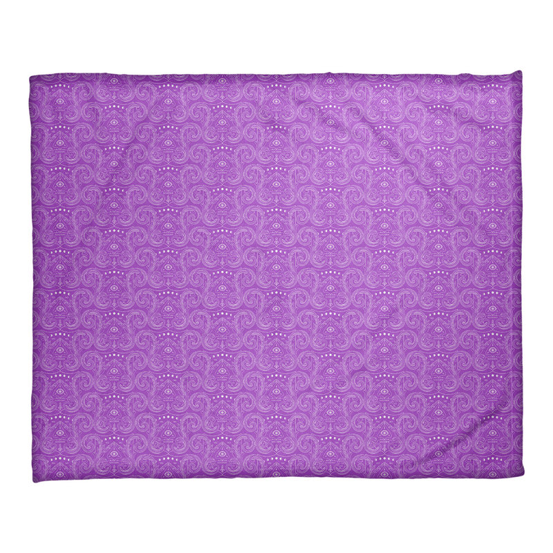 Couverture pour le troisième œil Katelyn Elizabeth, l 32,5 po x L 42,5 po, Mauve / Blanc