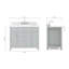 Ensemble de meuble-lavabo simple 43 po Aberdeenshire-85364269