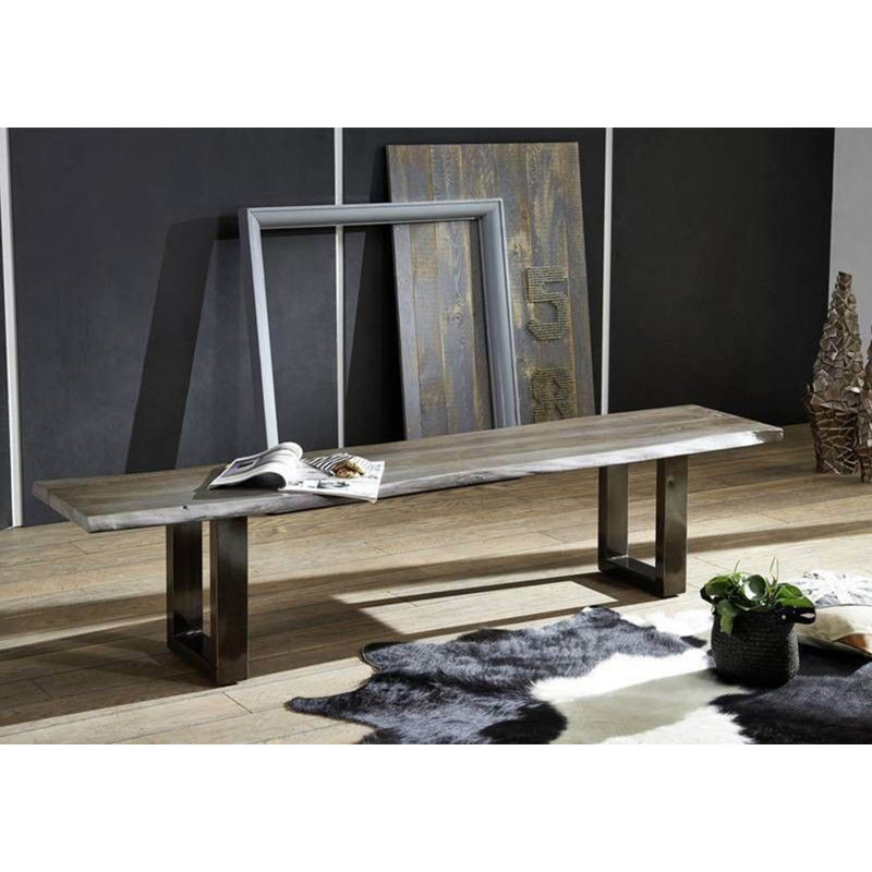 Freeform Solid Wood Bench, 45cm H x 160cm W x 38cm D