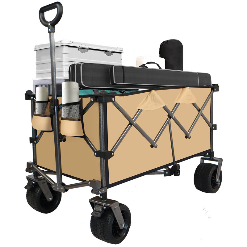 Chariot pliable pliable, chariot de plage pliable