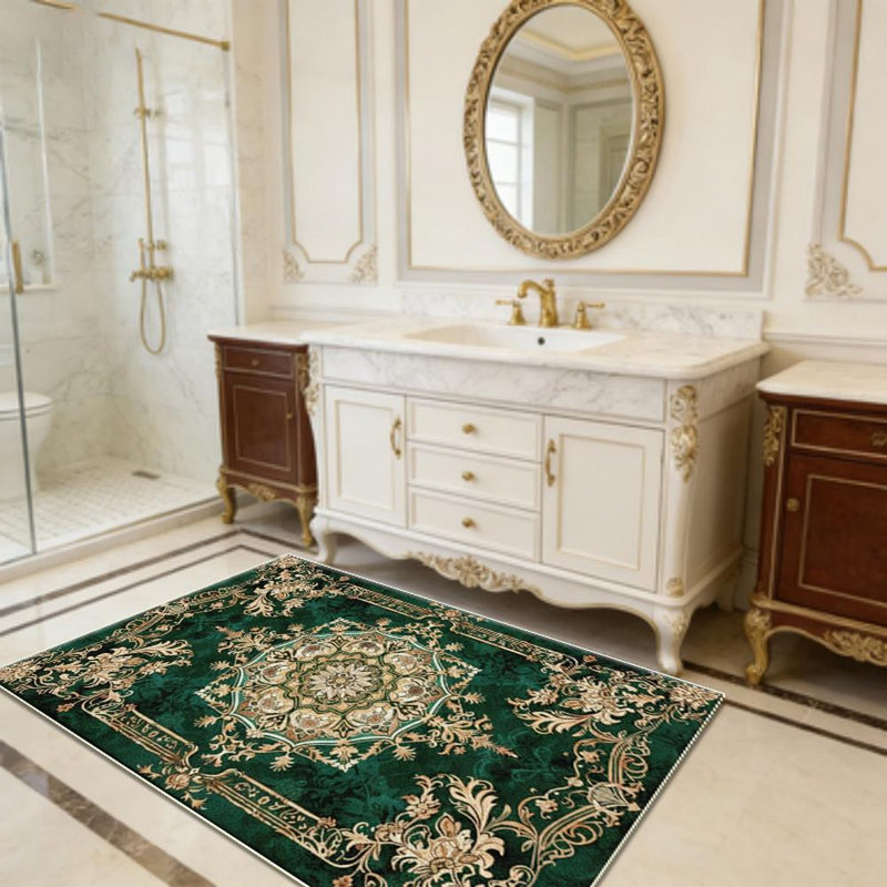 Oriental Floral Pattern Area Rug, Soft And Lightweight, Suitable For All Seasons, Easy To Maintain And Easy To Clean, Machine Washable Carpet Floor Mat, Suitable For Living Room, Bedroom, Dining Room, Hallway, Balcony, Room Decor, Home Decor, Outdoor Dec