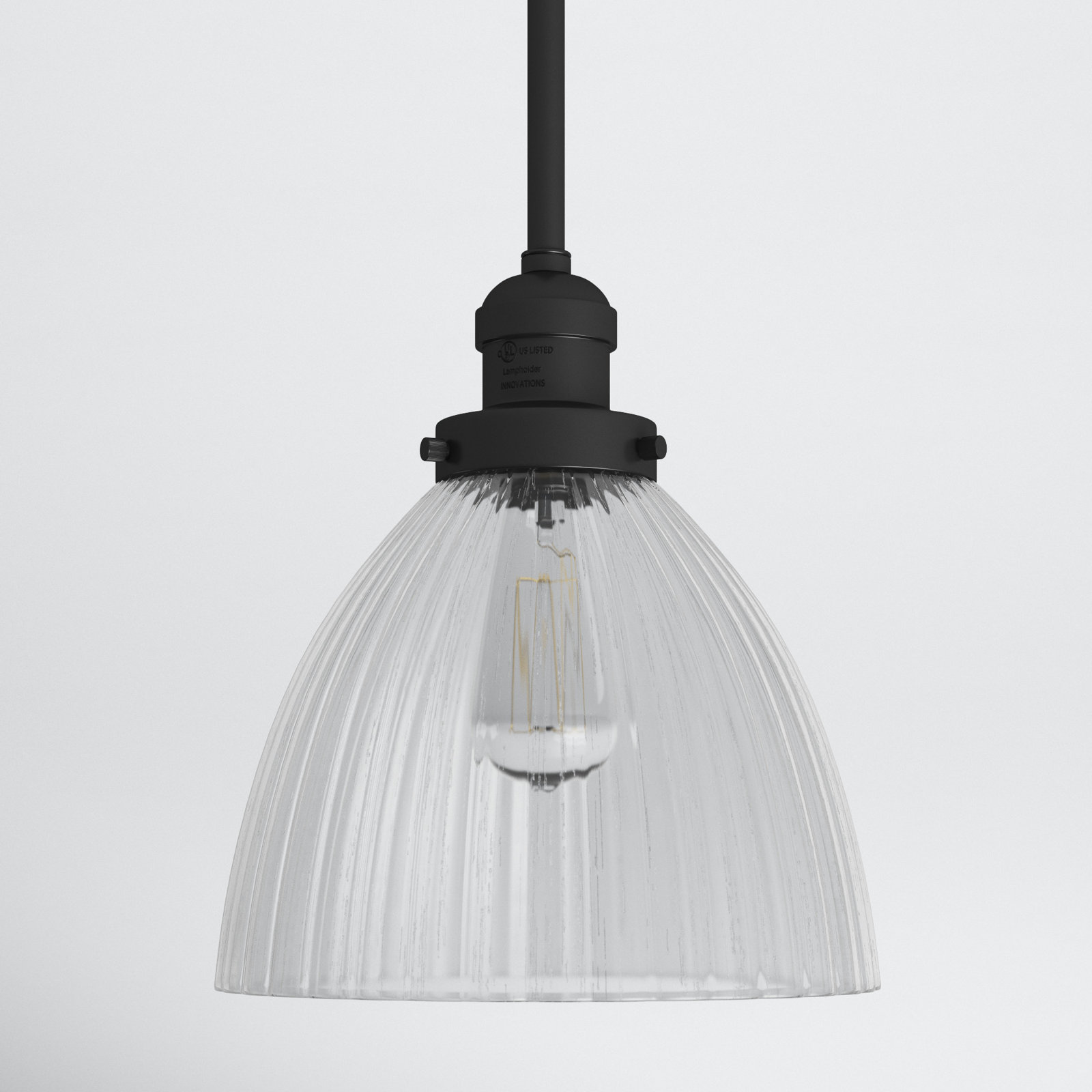 Montrose Single Light Glass Dimmable Pendant, Oil Rubbed Bronze, No Bulb Included
