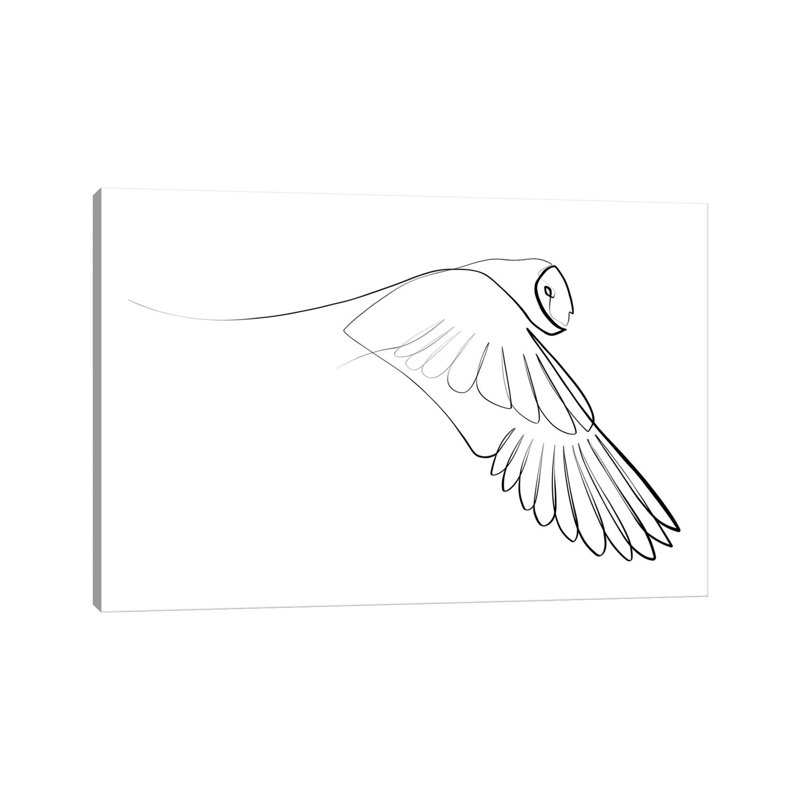 Barn Owl by Dane Khy - Wrapped Canvas Gallery-Wrapped Canvas Giclée, 66.04 cm H x 45.72 cm W