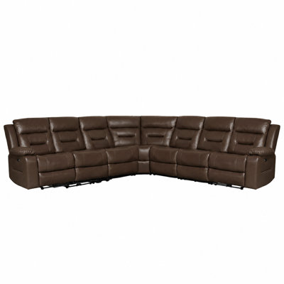 119" L-Shaped Reclining Sectional Couch with 2 Power Recliners,  Consoles with Cup Holders, USB and Type-C Ports