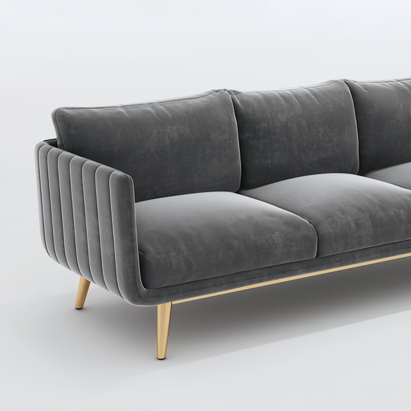 Modern Simple Sofa Upholstered 70.87'' Sofa, Gray