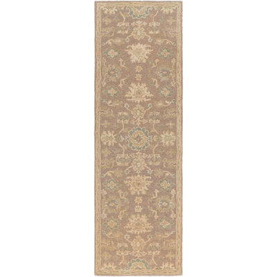 Tapis oriental en laine touffeté à la main taupe / beige / brun Gurusharan