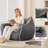 Bean Bag Chair for Adults with Corduroy Fabric and Foam Filled, Gray-473413690
