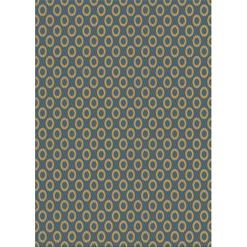 Tapis bleu marine/beige à motifs Holloman, Rectangle 5 pi x 7 pi