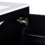 Meuble-lavabo noir 30 po avec lavabo simple