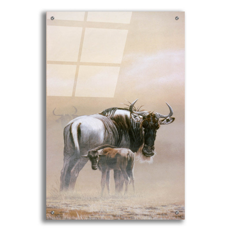 Art mural épique «Wildebeest» par Ron Parker, H 36 po x l 24 po