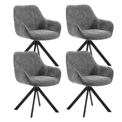 59cm Wide Upholstered Metal Side Chair (Set of 4)