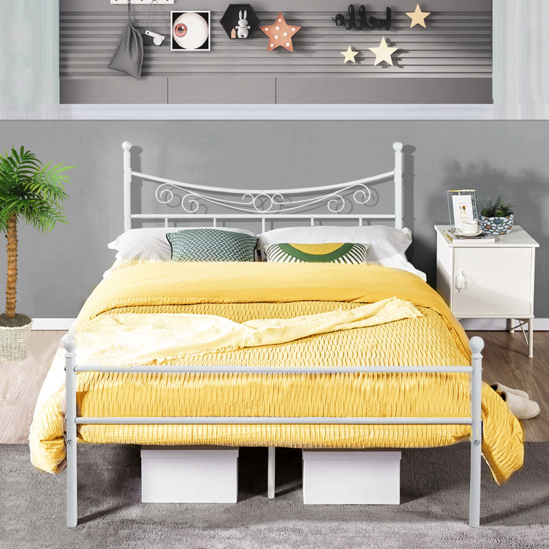 Lit plateforme Andaiye, Grand, Blanc