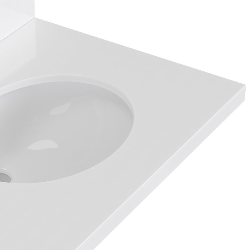 ARIEL Monroe 72 Double Sink Bathroom Vanity with Carrara Quartz Top, Oak, 72" - 73", Pure White Quartz