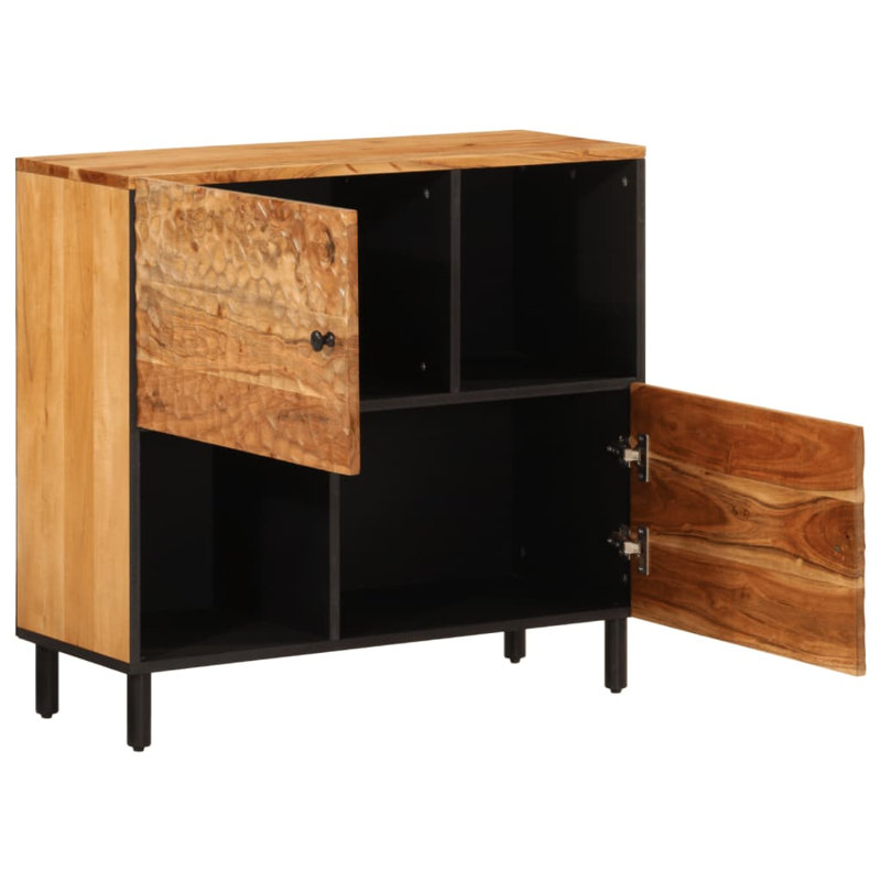 Bashir 2 -Door Accent Cabinet, Brown/Black